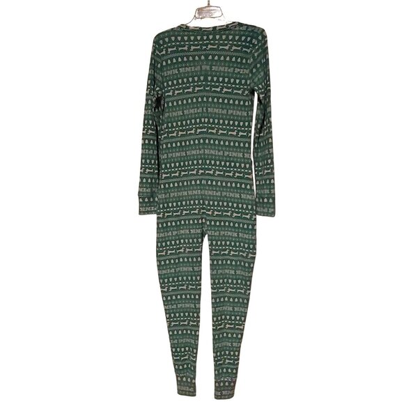 Victoria's Secret Love Pink Weenie Dog  Holiday Sleepwear Loungewear One Piece - Picture 2 of 9